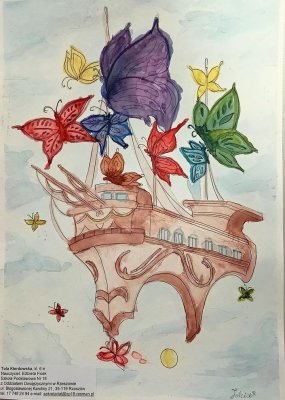 zdjęcie do artykułu: Sukces Toli w ogólnopolskim konkursie plastycznym Statek moich marzeń