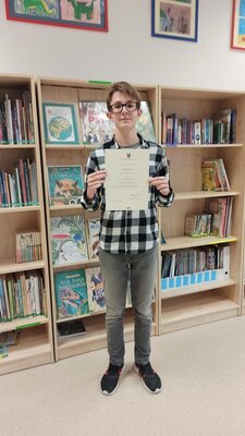 zdjęcie do artykułu: Dominik Kut z klasy 7a stypendystą programu stypendialnego Nie zagubić talentu 