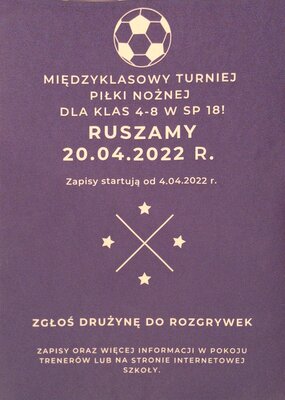 zdjęcie do artykułu: Międzyklasowy turniej piłki nożnej dla klas 4-8