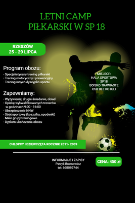 zdjęcie do artykułu: Letni Piłkarski Camp w SP 18!