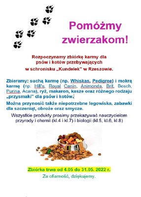 zdjęcie do artykułu: Pomóżmy zwierzakom! 