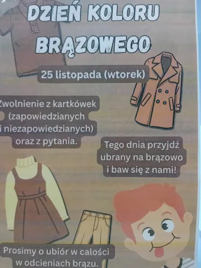 zdjęcie wprowadzające do artykułu: Dzień Brązowy w naszej szkole – zabawa z samorząde