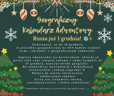 zdjęcie wprowadzające do artykułu: Geograficzny kalendarz adwentowy!