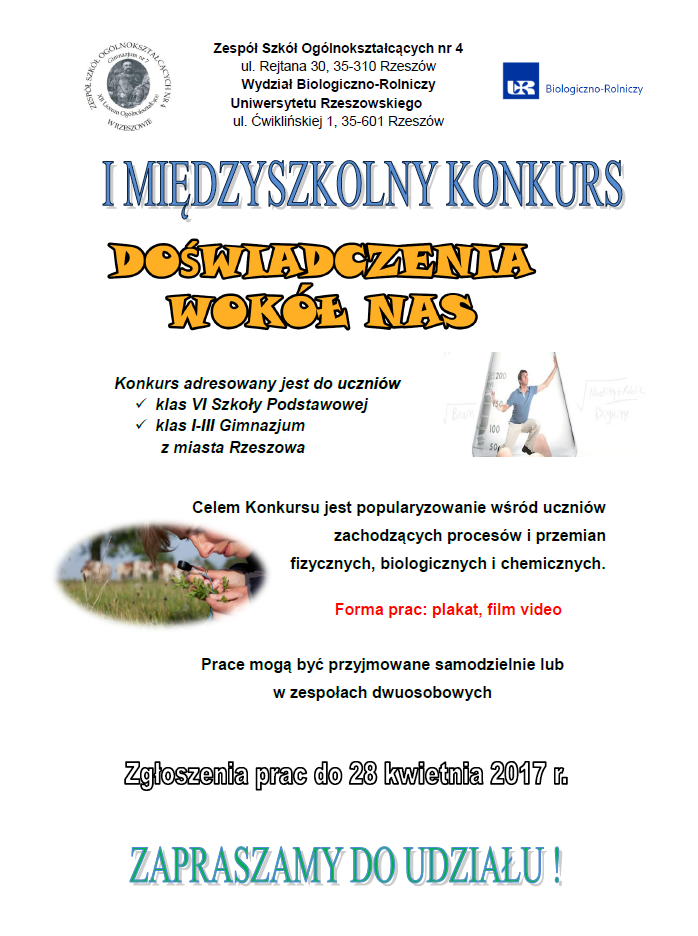 Konkurs Doswiadczenia wokol nas