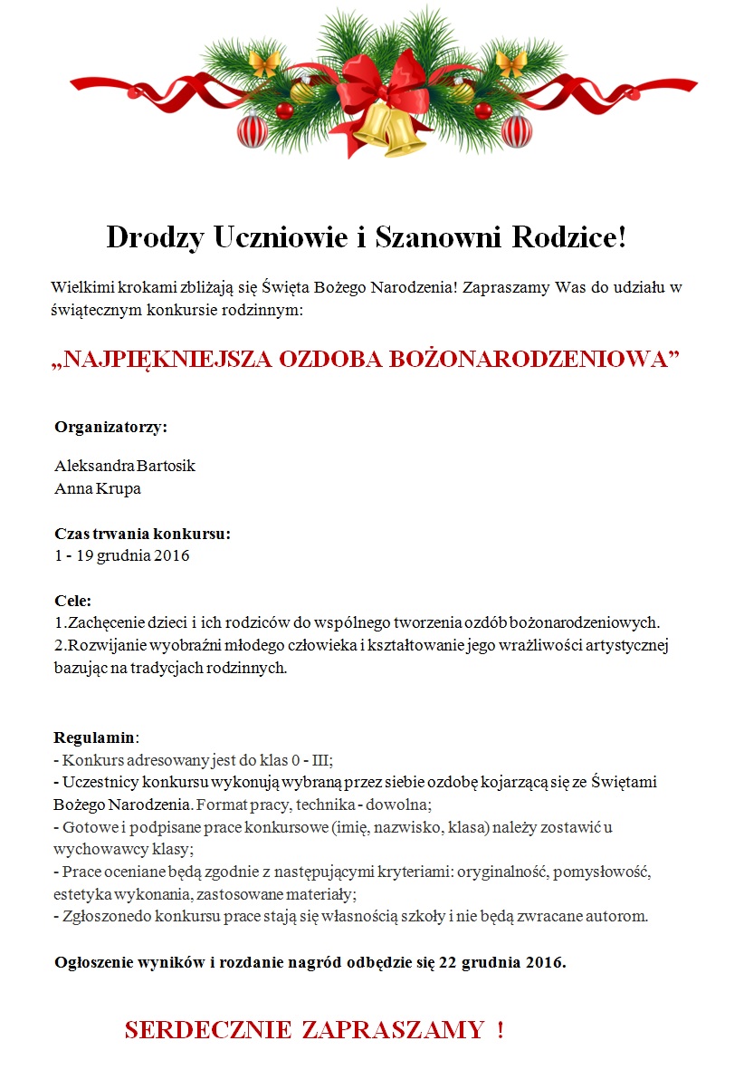 konkurs bozonarodzeniowy